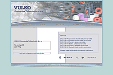 Predstavitvena stran podjetja Vulkogt gumarska tehnologija.